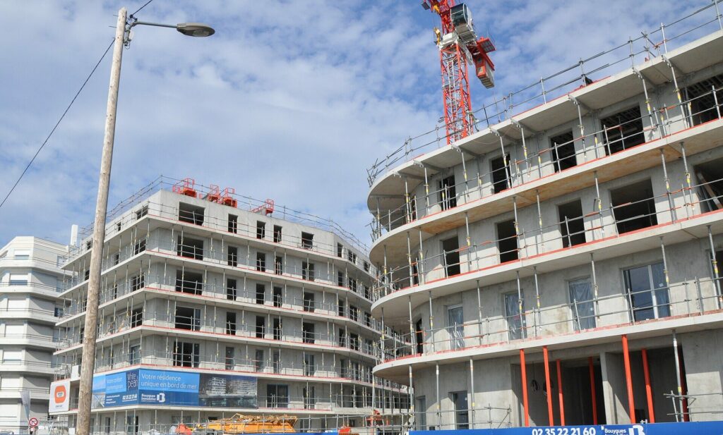 Immeuble de logements White Pearl en construction au Havre